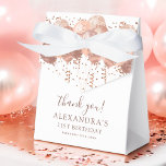 Rose Gold Balloons Thank You 21st Birthday Party  Favour Box<br><div class="desc">Send your guests off with laughter and gratitude using our 21st Birthday Party Blush Pink and Rose Gold Balloons and Confetti Thank You Favour Boxes. These boxes are more than just party essentials; they're here to ensure that your thank yous are as memorable as your milestone celebration. The blush pink...</div>