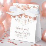 Rose Gold Balloons Thank You 40th Birthday Party  Favour Box<br><div class="desc">This favour box isn't just a souvenir; it's a declaration that age is just a number, and we're celebrating it with style! The blush pink and rose gold design oozes elegance, while the whimsical balloons and confetti infuse fun into the mix. As your guests receive this favour box, they'll know...</div>