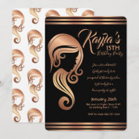 Rose Gold Beauty Girl Hair & Makeup Salon Party