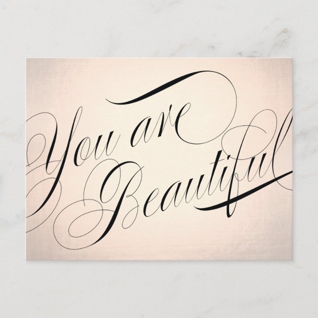 Rose Gold Beauty Salon Postcard (Front)