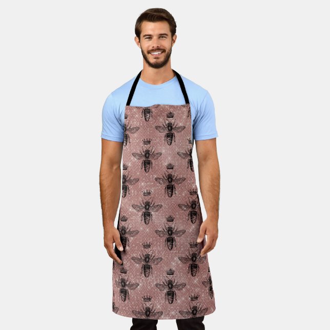 Rose Gold Bee Series Design 1 Apron (Worn)