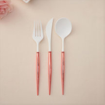 Rose Gold Bella Plastic Cutlery