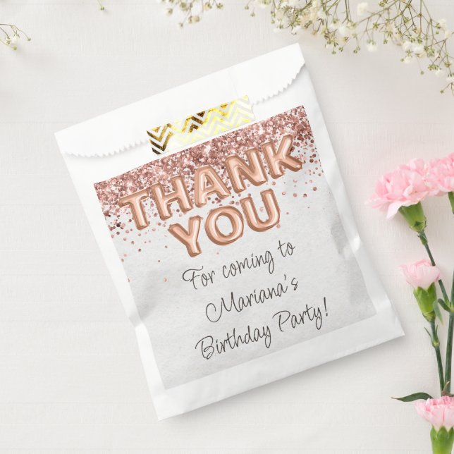 Rose Gold Birthday Party Favour Bags (Sealed)