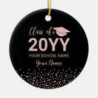 Rose Gold & Black 2021 Graduation Christmas Gift
