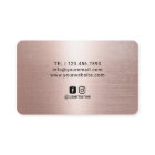 Rose Gold Black Glitter Modern Beauty Salon Spa