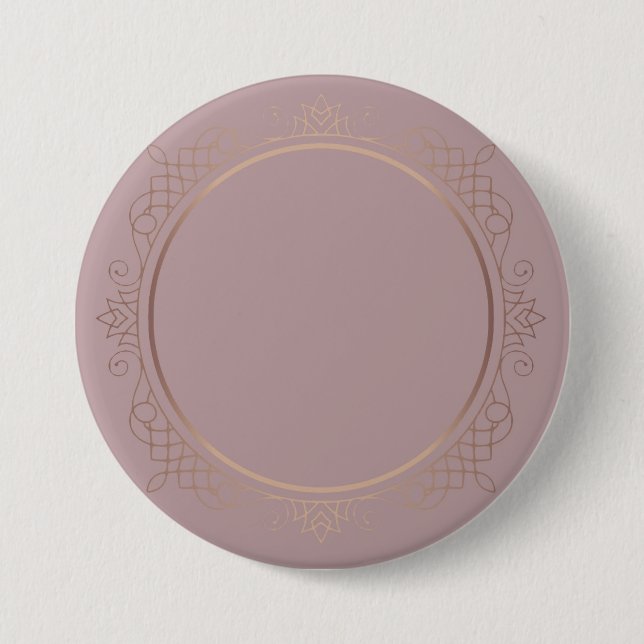 Rose Gold Blank Template Add Your Text Elegant 7.5 Cm Round Badge (Front)