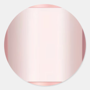 Rose Gold Blank Template Add Your Text Modern Classic Round Sticker