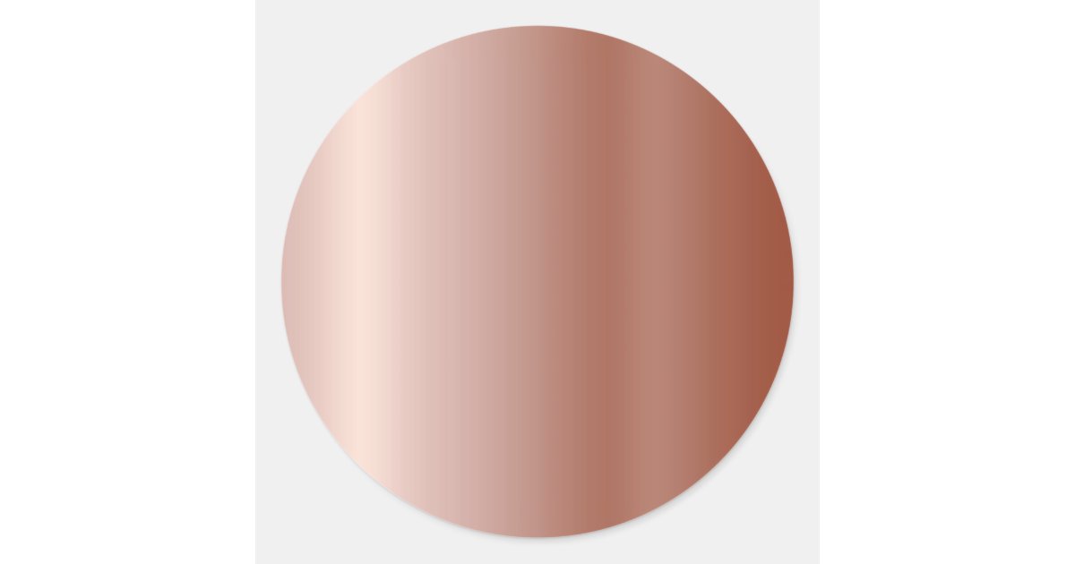 Rose Gold Blank Template, DIY Text Art Logo Classic Round Sticker ...