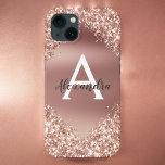 Rose Gold Bling Luxury Sparkle Glitter Monogram Case-Mate iPhone Case<br><div class="desc">Blush Pink - Rose Gold Bling Ombre Sparkle and Faux Metallic Foil Glitter Girly Modern Monogram First Name and Initial Smart Phone Case. Please contact the designer for matching items</div>