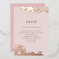 Rose Gold Blooms Invitation