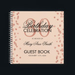 Rose Gold Blush 30th Birthday Guestbook Confetti Notebook<br><div class="desc">An elegant 30th Birthday Party Guest Book template with Rose Gold Glitter Confetti on Blush Pink design and easy to customise text.</div>