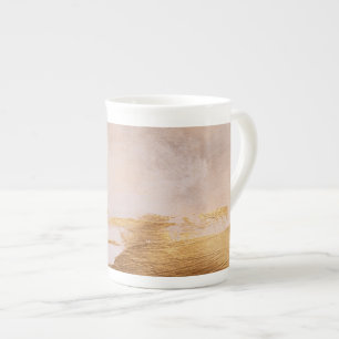 Rose Gold Blush and Gold Texture Bone China Mug