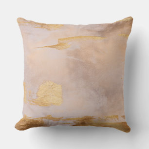 Rose Gold Blush and Gold Texture Cushion