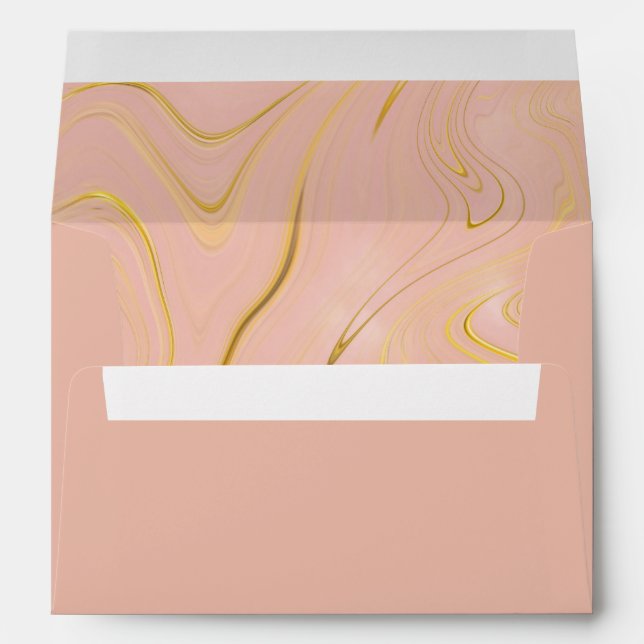 Rose Gold Blush Bridal Shower Envelope (Back (Bottom))