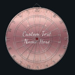 Rose Gold Blush Glitter Custom Text Dart Board<br><div class="desc">Personalised Custom Text Dartboards with Rose Gold Blush Glitter Sparkly Drips Design - Your Wedding or Party Supplies / Gift - Add Your Unique Text / Name or Remove Text - Make Your Special Dart boards / Gifts - Resize and move or remove and add text / elements with Customisation...</div>