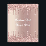Rose Gold Blush Glitter Custom Text Name Flyer<br><div class="desc">Rose Gold Blush Glitter Sparkle Drips Custom Text Pink Modern - Add Your Unique Text or Remove Text - Make Your Special Gift - Resize and move or remove and add text / elements with customisation tool. Design by MIGNED. Please see my other projects. You can also transfer this designs...</div>