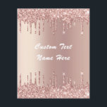 Rose Gold Blush Glitter Custom Text Name Flyer<br><div class="desc">Rose Gold Blush Glitter Sparkle Drips Custom Text Pink Modern - Add Your Unique Text or Remove Text - Make Your Special Gift - Resize and move or remove and add text / elements with customisation tool. Design by MIGNED. Please see my other projects. You can also transfer this designs...</div>