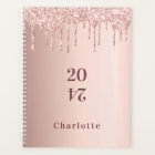 Rose gold blush glitter drips glamorous 2024