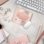 Rose Gold Blush Glitter Name Makeup Lips Kiss Mouse Pad<br><div class="desc">Modern Abstract Contemporary Design 


Italian Design Florence fashion  florenceK</div>