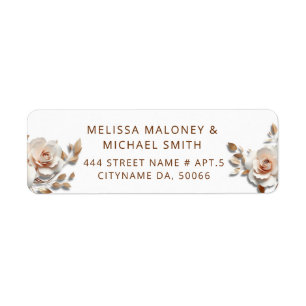 Rose Gold Blush Pink 3D Floral