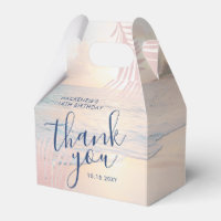 Rose Gold Blush Pink Beach Birthday Elegant Gable