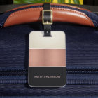 ROSE GOLD BLUSH PINK COPPER  BLACK SILVER STRIPS
