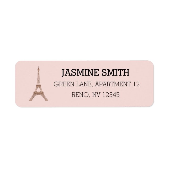 Rose Gold & Blush Pink Eiffel Tower (Front)