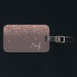Rose Gold Blush Pink Girly Glitter Terracotta Luggage Tag<br><div class="desc">Rose Gold - Blush Pink Terracotta Sparkle Glitter Monogram Name Luggage Bag Tag. This makes the perfect sweet 16 birthday,  wedding,  bridal shower,  baby shower or bachelorette party gift for someone decorating her room in style.</div>