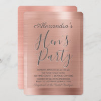 Rose Gold | Blush Pink Girly Hen's Party