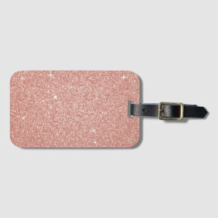 Rose Gold -Blush Pink Glitter and Sparkle Luggage Tag