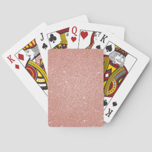 Rose Gold -Blush Pink Glitter and Sparkle Playing Cards