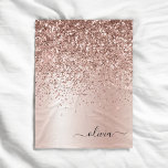 Rose Gold - Blush Pink Glitter Metal Monogram Name Fleece Blanket<br><div class="desc">Rose Gold - Blush Pink Faux Foil Metallic Sparkle Glitter Brushed Metal Monogram Name and Initial Fleece Blanket. This makes the perfect sweet 16 birthday,  wedding,  bridal shower,  anniversary,  baby shower or bachelorette party gift for someone that loves glam luxury and chic styles.</div>