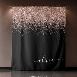 Rose Gold Blush Pink Glitter Script Monogram Girly Tapestry<br><div class="desc">Black and Rose Gold - Blush Pink Sparkle Glitter Script Monogram Name and Initial Tapestry. This makes the perfect sweet 16 birthday,  wedding,  bridal shower,  anniversary,  baby shower or bachelorette party gift for someone that loves glam luxury and chic styles.</div>