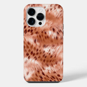 Rose Gold Blush Pink Leopard iPhone 14 Pro Max Case