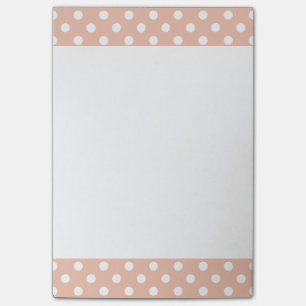 Rose gold/blush pink polka dots Post-It note pad