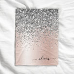 Rose Gold - Blush Pink Silver Glitter Monogram Fleece Blanket<br><div class="desc">Rose Gold - Blush Pink and Silver Faux Foil Metallic Sparkle Glitter Brushed Metal Monogram Name and Initial Fleece Blanket. This makes the perfect sweet 16 birthday,  wedding,  bridal shower,  anniversary,  baby shower or bachelorette party gift for someone that loves glam luxury and chic styles.</div>