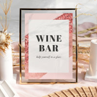 Rose Gold, Blush & Sequin Bridal Shower Wine Bar