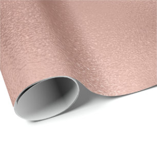 Rose Gold Blush Skinny Powder Minimal Glass Wrapping Paper