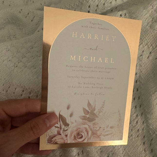 Rose Gold Boho Arch Blush Floral Wedding (Creator Uploaded)