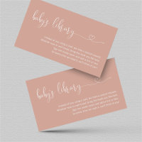 Rose Gold Book Request - Baby Shower Invitation