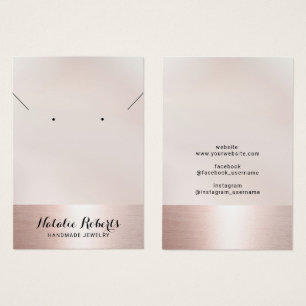 Rose Gold Border Jewellery Earring Necklace Displa