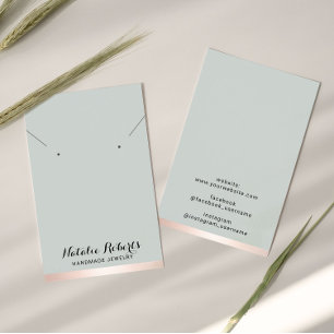 Rose Gold Border Jewellery Earring Necklace Displa