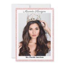 Rose Gold Border Pageant Autograph Card
