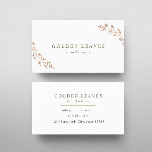 Rose Gold Botanical Business Card