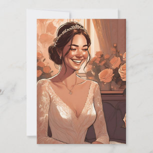 rose gold botanical modern bridal shower invitation