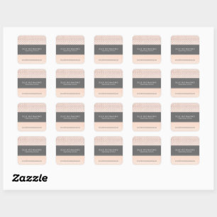 Rose Gold Branding Stickers