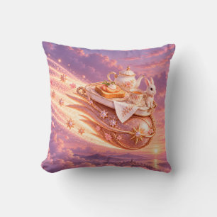 Rose Gold Breakfast Comet Fantasy Cushion