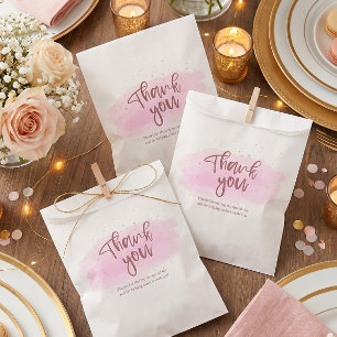 Rose Gold Bridal Shower Thank You  Favour Bags
