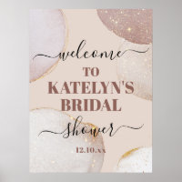 Rose Gold Bridal Shower Welcome Sign