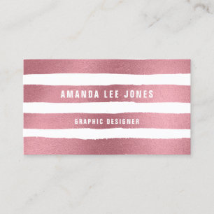 Rose Gold Brush Strokes Business Card
